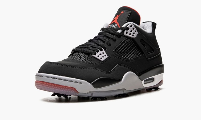 Nike Air Jordan 4 Golf 'Bred' Schoenen Heren Zwart Rood Grijs Nederland | 745239-EJA