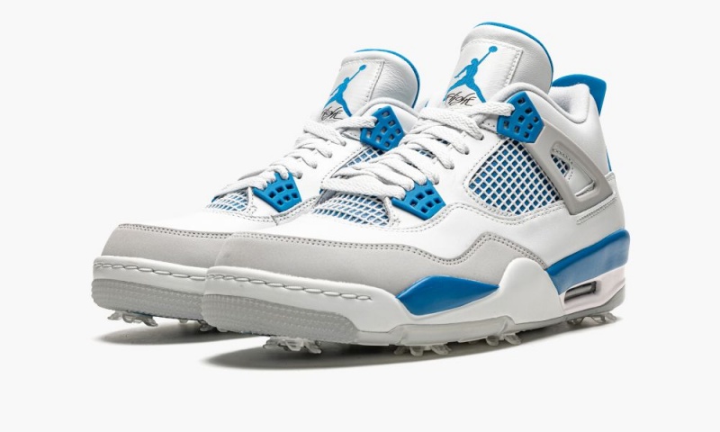 Nike Air Jordan 4 Golf 'Military Blue' Schoenen Heren Wit Blauw Nederland | 842590-YPA