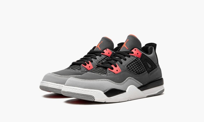 Nike Air Jordan 4 PS 'Infared' Schoenen Kinderen Donkergrijs Zwart Nederland | 312678-VBA