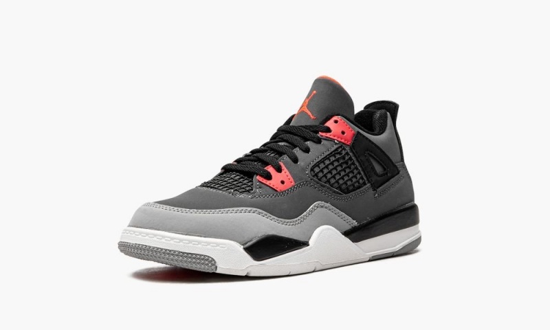 Nike Air Jordan 4 PS 'Infared' Schoenen Kinderen Donkergrijs Zwart Nederland | 312678-VBA