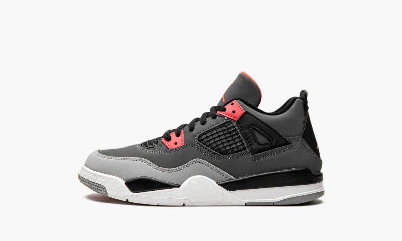 Nike Air Jordan 4 PS \'Infared\' Schoenen Kinderen Donkergrijs Zwart Nederland | 312678-VBA