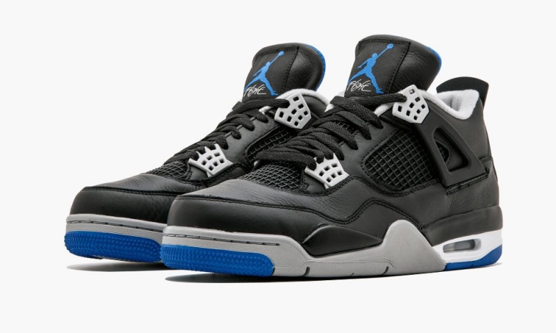 Nike Air Jordan 4 Retro 'Alternate Motorsports' Schoenen Heren Zwart Koningsblauw Zilver Nederland | 083674-AZB