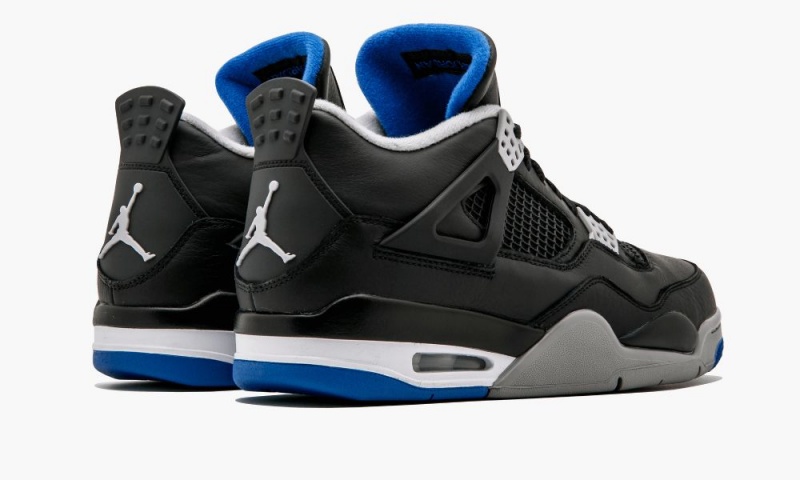 Nike Air Jordan 4 Retro 'Alternate Motorsports' Schoenen Heren Zwart Koningsblauw Zilver Nederland | 083674-AZB