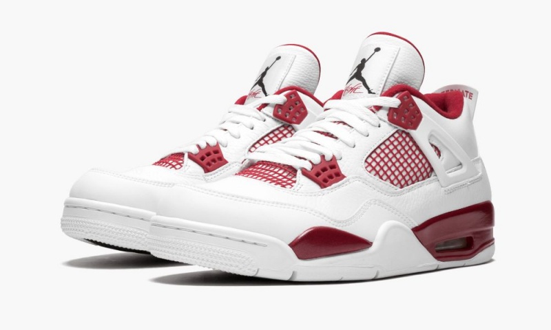 Nike Air Jordan 4 Retro 'Alternate' Schoenen Heren Wit Zwart Rood Nederland | 789453-NKQ
