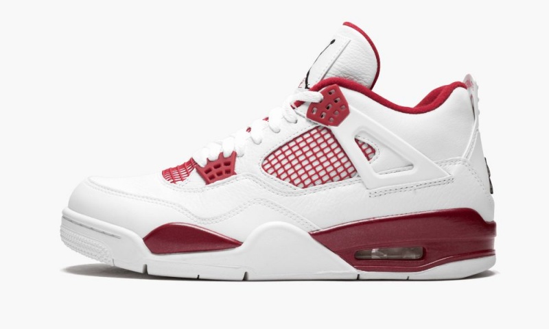 Nike Air Jordan 4 Retro \'Alternate\' Schoenen Heren Wit Zwart Rood Nederland | 789453-NKQ