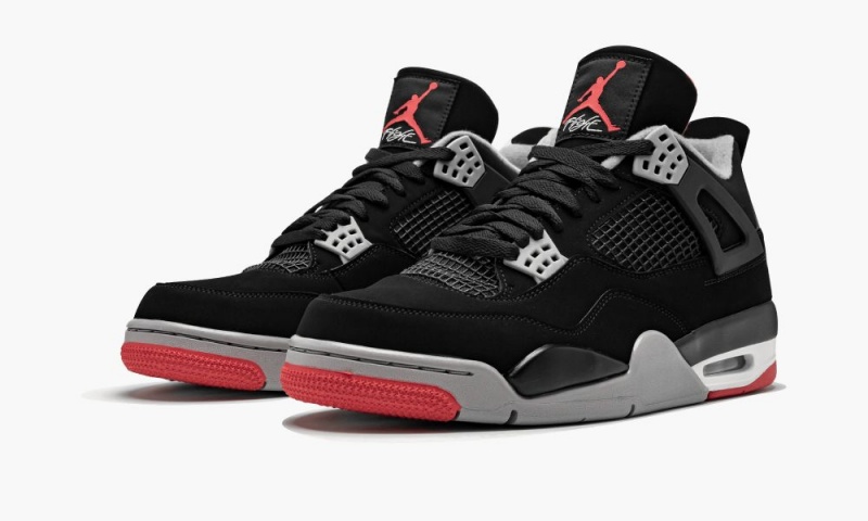 Nike Air Jordan 4 Retro 'Bred 2019 Release' Schoenen Heren Zwart Grijs Wit Nederland | 304526-TZB