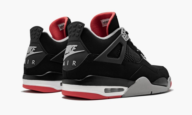 Nike Air Jordan 4 Retro 'Bred 2019 Release' Schoenen Heren Zwart Grijs Wit Nederland | 304526-TZB
