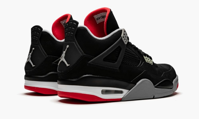Nike Air Jordan 4 Retro 'Bred' Schoenen Heren Zwart Grijs Rood Nederland | 261439-NIP