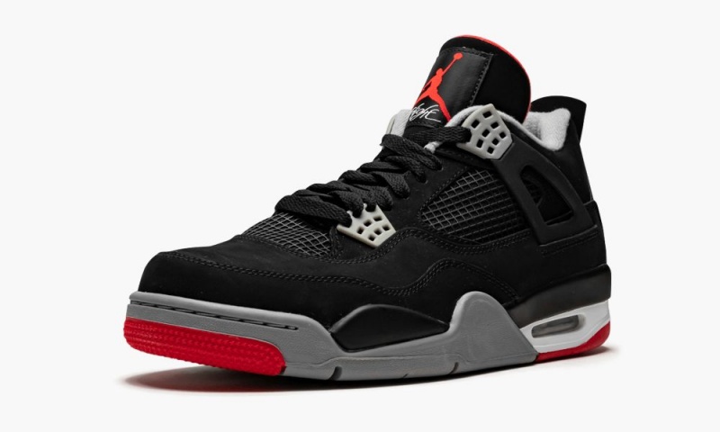 Nike Air Jordan 4 Retro 'Bred' Schoenen Heren Zwart Grijs Rood Nederland | 261439-NIP