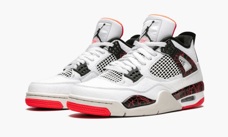 Nike Air Jordan 4 Retro 'Crimson Tint' Schoenen Heren Wit Zwart Lichtrood Nederland | 598623-URD
