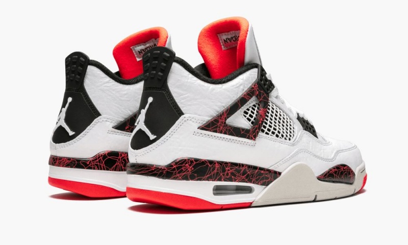 Nike Air Jordan 4 Retro 'Crimson Tint' Schoenen Heren Wit Zwart Lichtrood Nederland | 598623-URD