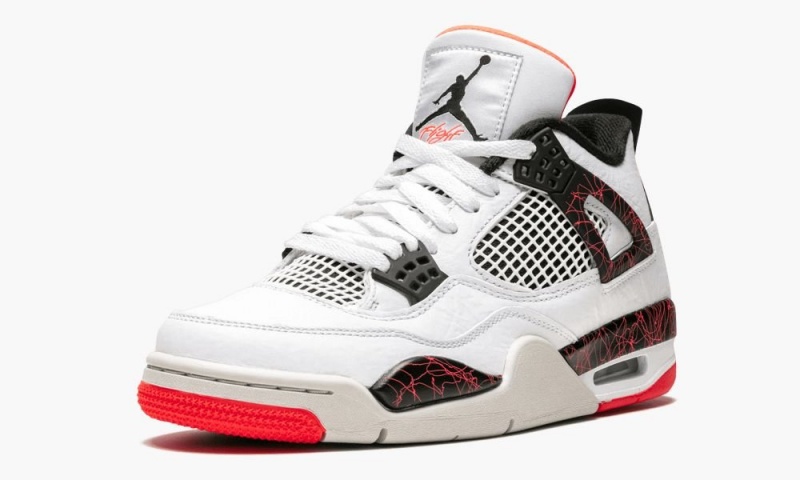 Nike Air Jordan 4 Retro 'Crimson Tint' Schoenen Heren Wit Zwart Lichtrood Nederland | 598623-URD