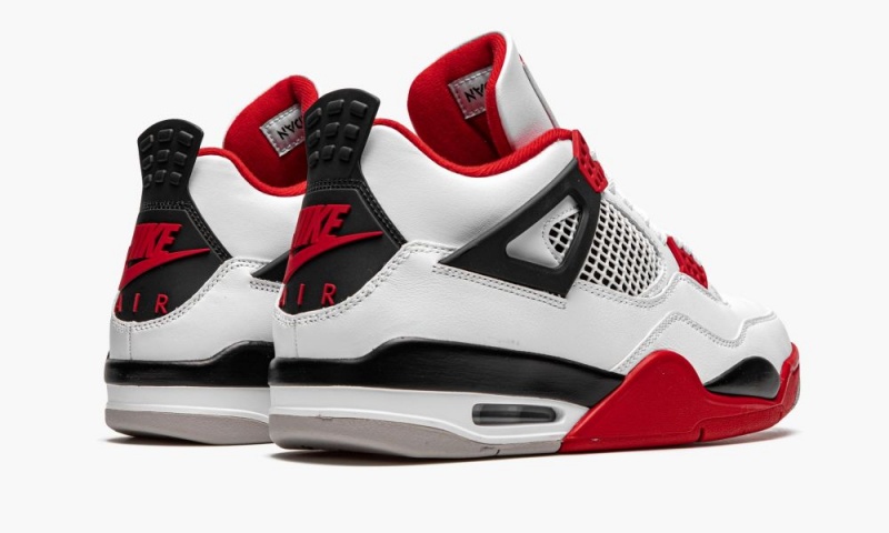 Nike Air Jordan 4 Retro 'Fire Red 2020' Schoenen Heren Wit Rood Zwart Grijs Nederland | 876192-UOC
