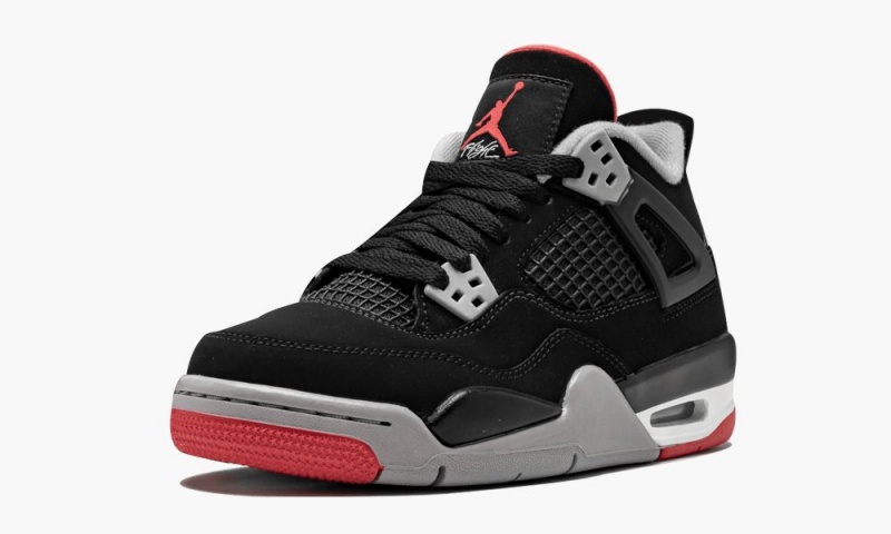 Nike Air Jordan 4 Retro (GS) 'Bred 2019' Schoenen Kinderen Zwart Rood Grijs Nederland | 426301-FJU