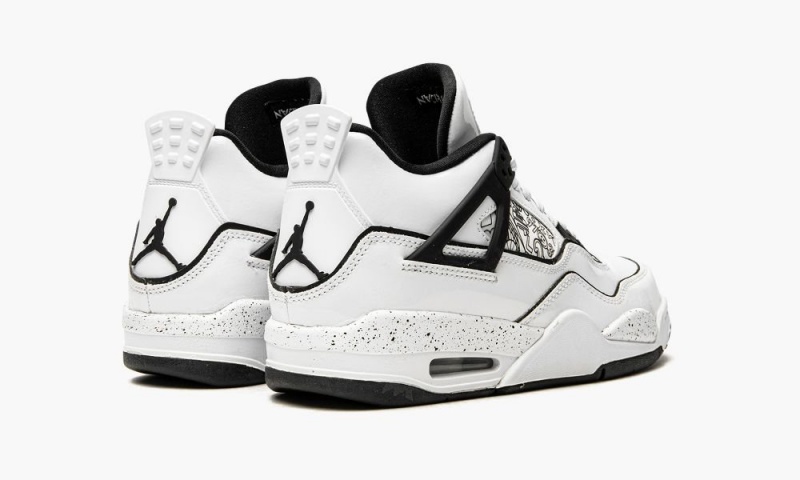 Nike Air Jordan 4 Retro GS 'DIY' Schoenen Kinderen Wit Zwart Nederland | 837459-WET