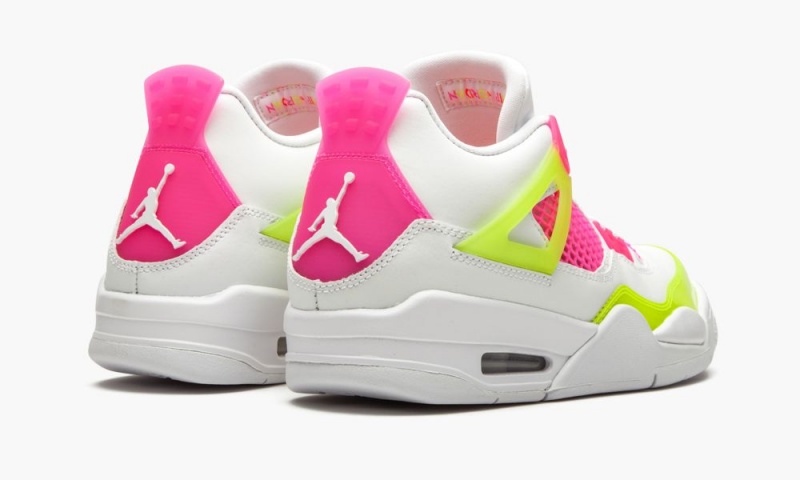 Nike Air Jordan 4 Retro GS 'Lemon Venom' Schoenen Kinderen Wit Citroen Roze Nederland | 039584-JNW