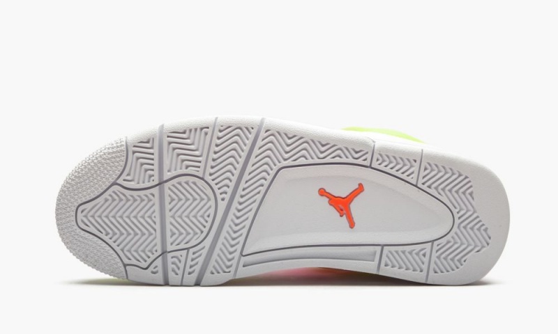 Nike Air Jordan 4 Retro GS 'Lemon Venom' Schoenen Kinderen Wit Citroen Roze Nederland | 039584-JNW