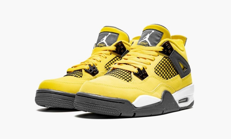 Nike Air Jordan 4 Retro GS 'Lightning 2021' Schoenen Kinderen Geel Donkerblauw Grijs Nederland | 387950-EBS