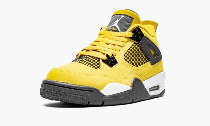 Nike Air Jordan 4 Retro GS 'Lightning 2021' Schoenen Kinderen Geel Donkerblauw Grijs Nederland | 387950-EBS