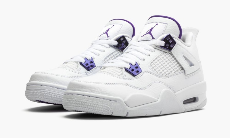 Nike Air Jordan 4 Retro GS 'Metallic Pack - Purple' Schoenen Kinderen Wit Paars Metal Nederland | 496310-GNI