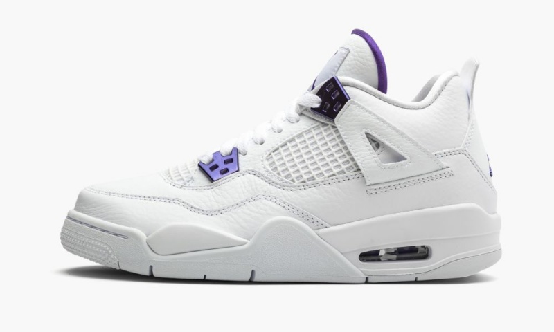 Nike Air Jordan 4 Retro GS \'Metallic Pack - Purple\' Schoenen Kinderen Wit Paars Metal Nederland | 496310-GNI