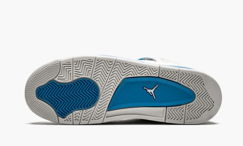 Nike Air Jordan 4 Retro GS 'Military' Schoenen Kinderen Wit Blauw Grijs Nederland | 692715-GHD