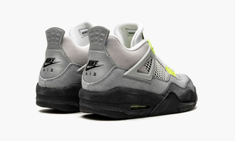 Nike Air Jordan 4 Retro GS 'Neon' Schoenen Kinderen Grijs Nederland | 283147-LJC