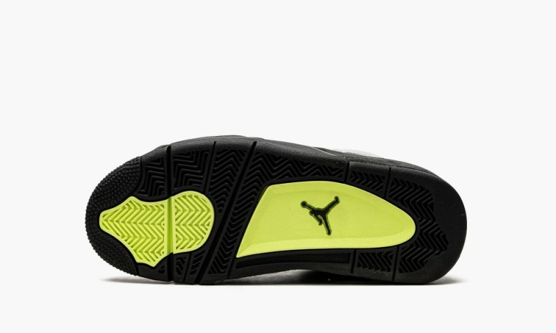 Nike Air Jordan 4 Retro GS 'Neon' Schoenen Kinderen Grijs Nederland | 283147-LJC