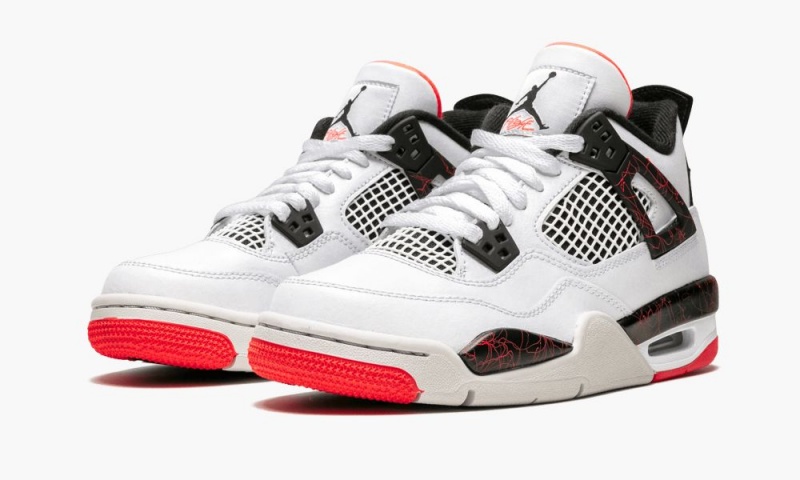 Nike Air Jordan 4 Retro (GS) 'Nostalgia' Schoenen Kinderen Wit Zwart Lichtrood Nederland | 670913-EQY