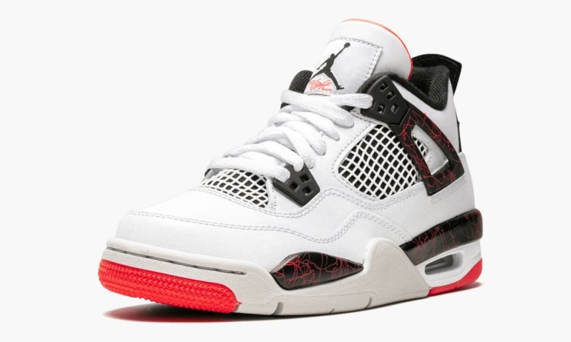 Nike Air Jordan 4 Retro (GS) 'Nostalgia' Schoenen Kinderen Wit Zwart Lichtrood Nederland | 670913-EQY