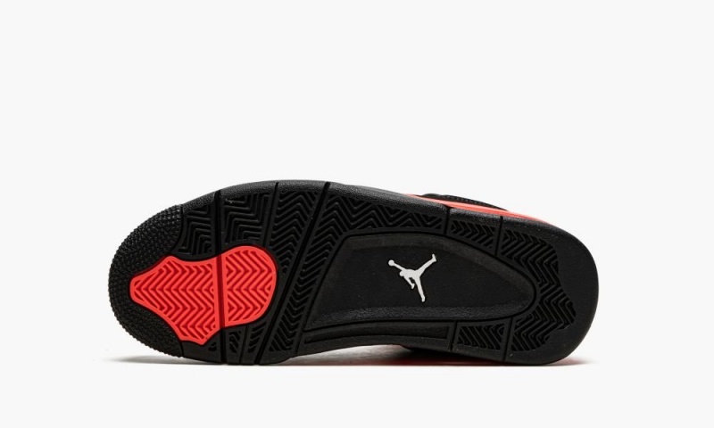 Nike Air Jordan 4 Retro GS 'Red Thunder' Schoenen Kinderen Zwart Wit Rood Nederland | 605124-KSF
