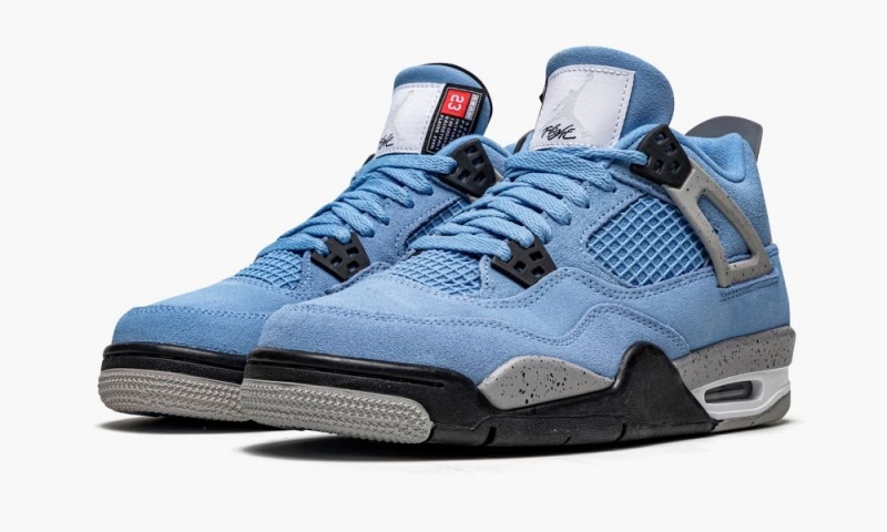 Nike Air Jordan 4 Retro GS 'University Blue' Schoenen Kinderen Blauw Zwart Nederland | 235198-KJH