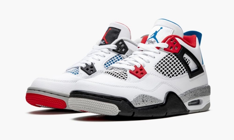 Nike Air Jordan 4 Retro GS 'What The' Schoenen Kinderen Wit Blauw Rood Nederland | 460873-XDB