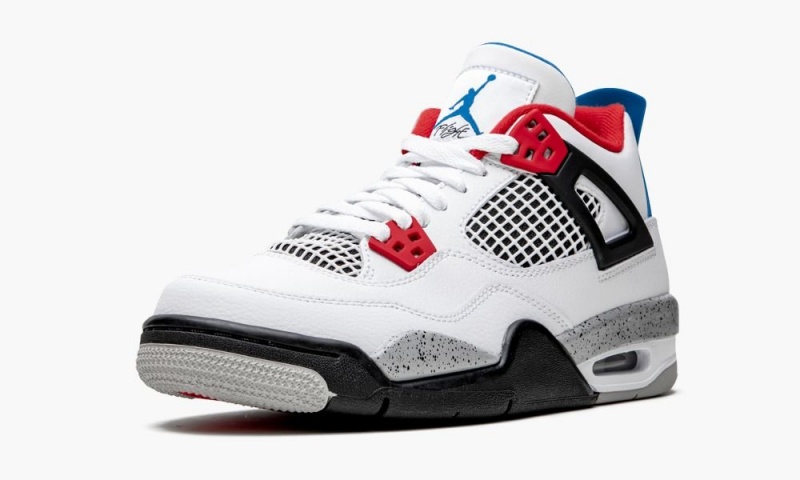 Nike Air Jordan 4 Retro GS 'What The' Schoenen Kinderen Wit Blauw Rood Nederland | 460873-XDB