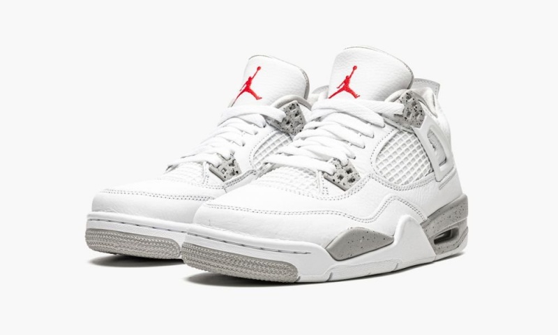 Nike Air Jordan 4 Retro GS 'White Oreo' Schoenen Kinderen Wit Grijs Zwart Rood Nederland | 437681-SRE