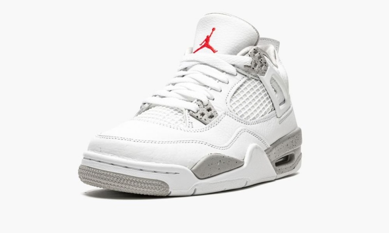 Nike Air Jordan 4 Retro GS 'White Oreo' Schoenen Kinderen Wit Grijs Zwart Rood Nederland | 437681-SRE