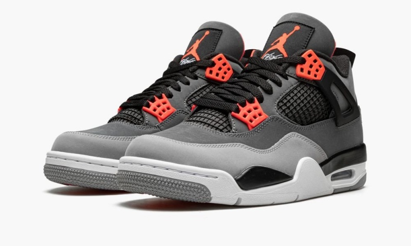 Nike Air Jordan 4 Retro 'Infrared' Schoenen Heren Donkergrijs Zwart Nederland | 857194-MZG