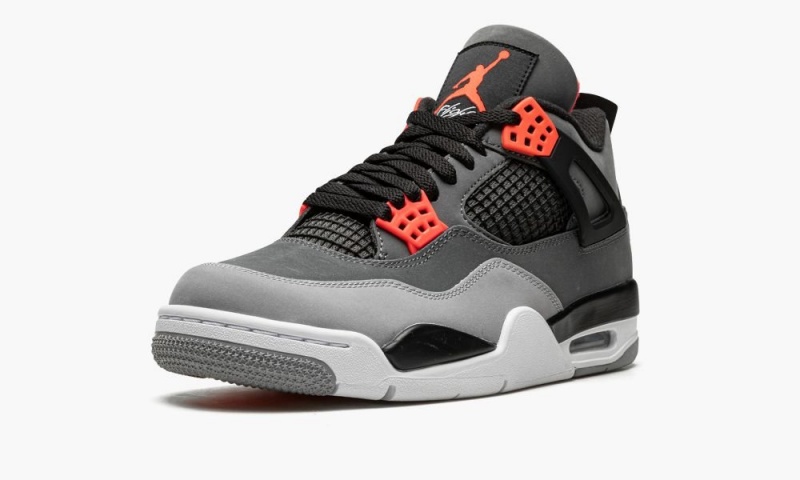 Nike Air Jordan 4 Retro 'Infrared' Schoenen Heren Donkergrijs Zwart Nederland | 857194-MZG