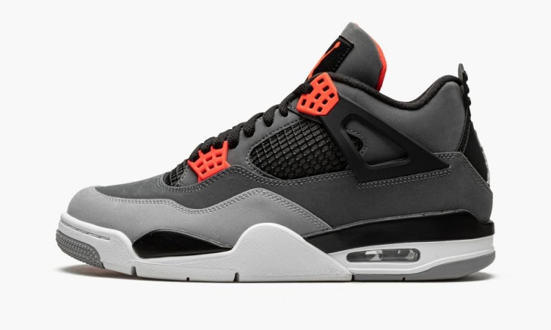 Nike Air Jordan 4 Retro \'Infrared\' Schoenen Heren Donkergrijs Zwart Nederland | 857194-MZG