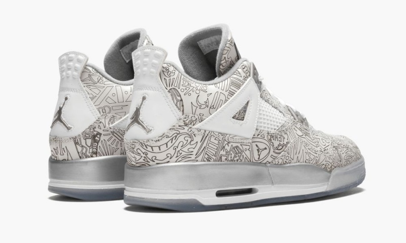 Nike Air Jordan 4 Retro Laser BG '30th Anniversary' Schoenen Kinderen Wit Metal Zilver Nederland | 745086-PAO