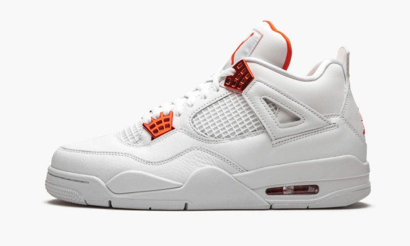Nike Air Jordan 4 Retro \'Metallic Pack - Orange\' Schoenen Heren Wit Oranje Metal Nederland | 290785-WVY