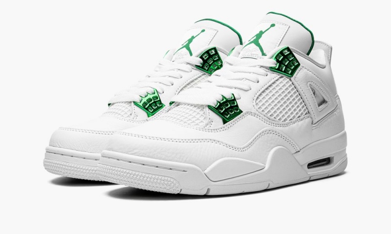 Nike Air Jordan 4 Retro 'Metallic Pack - Pine Green' Schoenen Heren Wit Metal Zilver Diepgroen Nederland | 382764-WAI