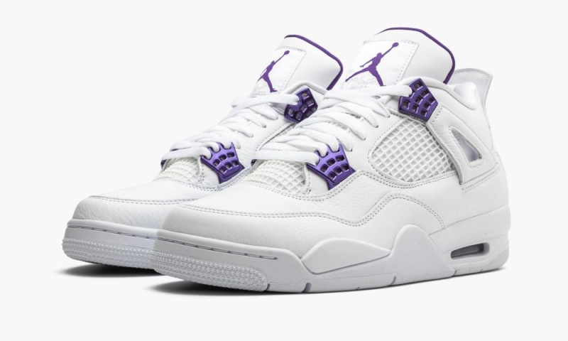 Nike Air Jordan 4 Retro 'Metallic Pack - Purple' Schoenen Heren Wit Metal Zilver Nederland | 748215-YOA