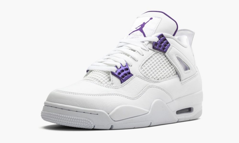 Nike Air Jordan 4 Retro 'Metallic Pack - Purple' Schoenen Heren Wit Metal Zilver Nederland | 748215-YOA