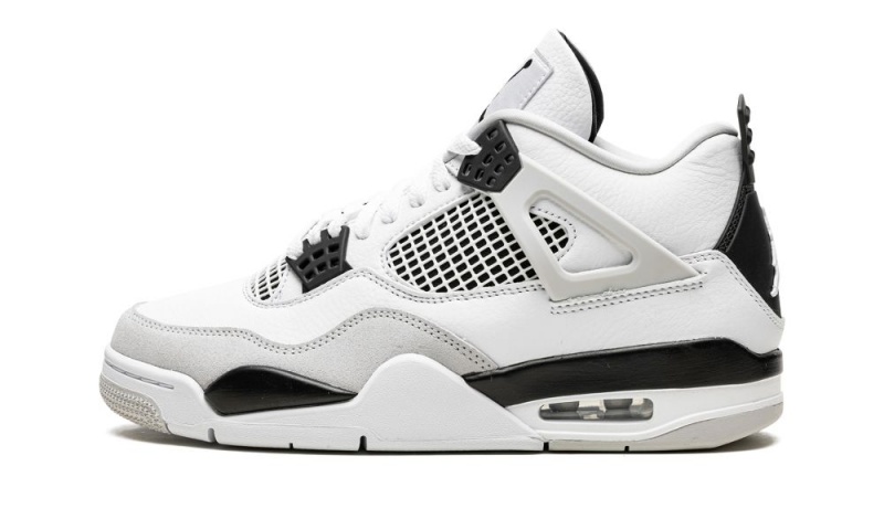Nike Air Jordan 4 Retro \'Military Black\' Schoenen Heren Wit Zwart Grijs Nederland | 723059-SUN