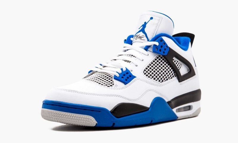 Nike Air Jordan 4 Retro 'Motorsports' Schoenen Heren Wit Koningsblauw Zwart Nederland | 685294-YCI