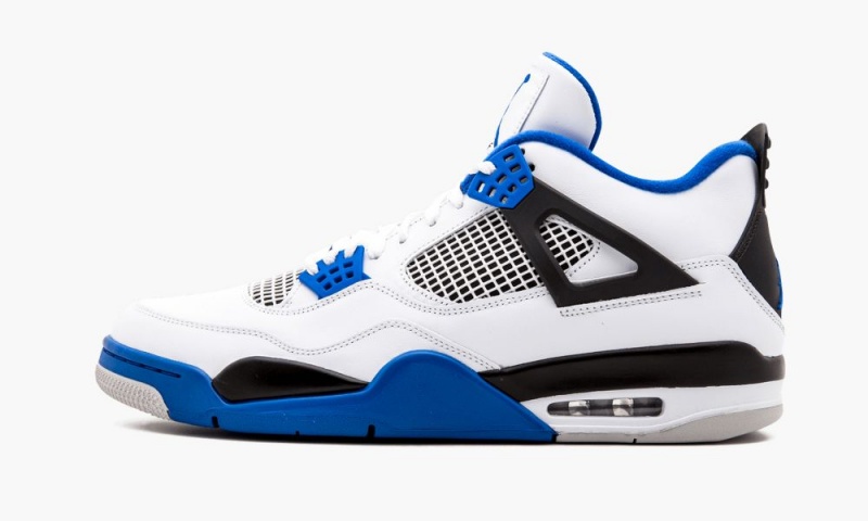 Nike Air Jordan 4 Retro \'Motorsports\' Schoenen Heren Wit Koningsblauw Zwart Nederland | 685294-YCI
