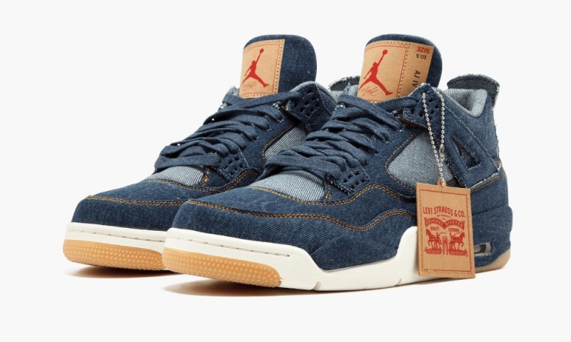 Nike Air Jordan 4 Retro NRG 'Levi's' Schoenen Heren Blauw Blauw Rood Nederland | 293746-HOE