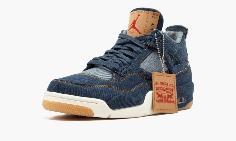 Nike Air Jordan 4 Retro NRG 'Levi's' Schoenen Heren Blauw Blauw Rood Nederland | 293746-HOE
