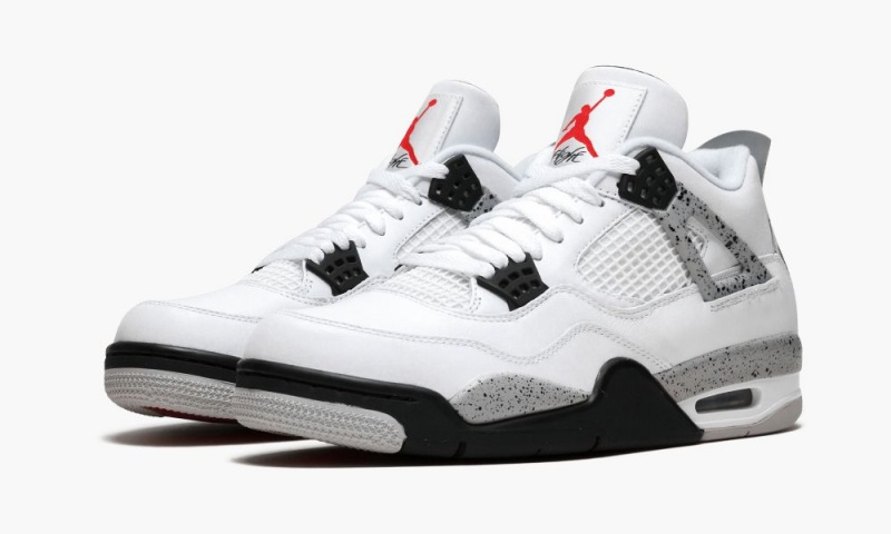Nike Air Jordan 4 Retro OG 'White Cement' Schoenen Heren Wit Rood Zwart Grijs Nederland | 428619-IGY